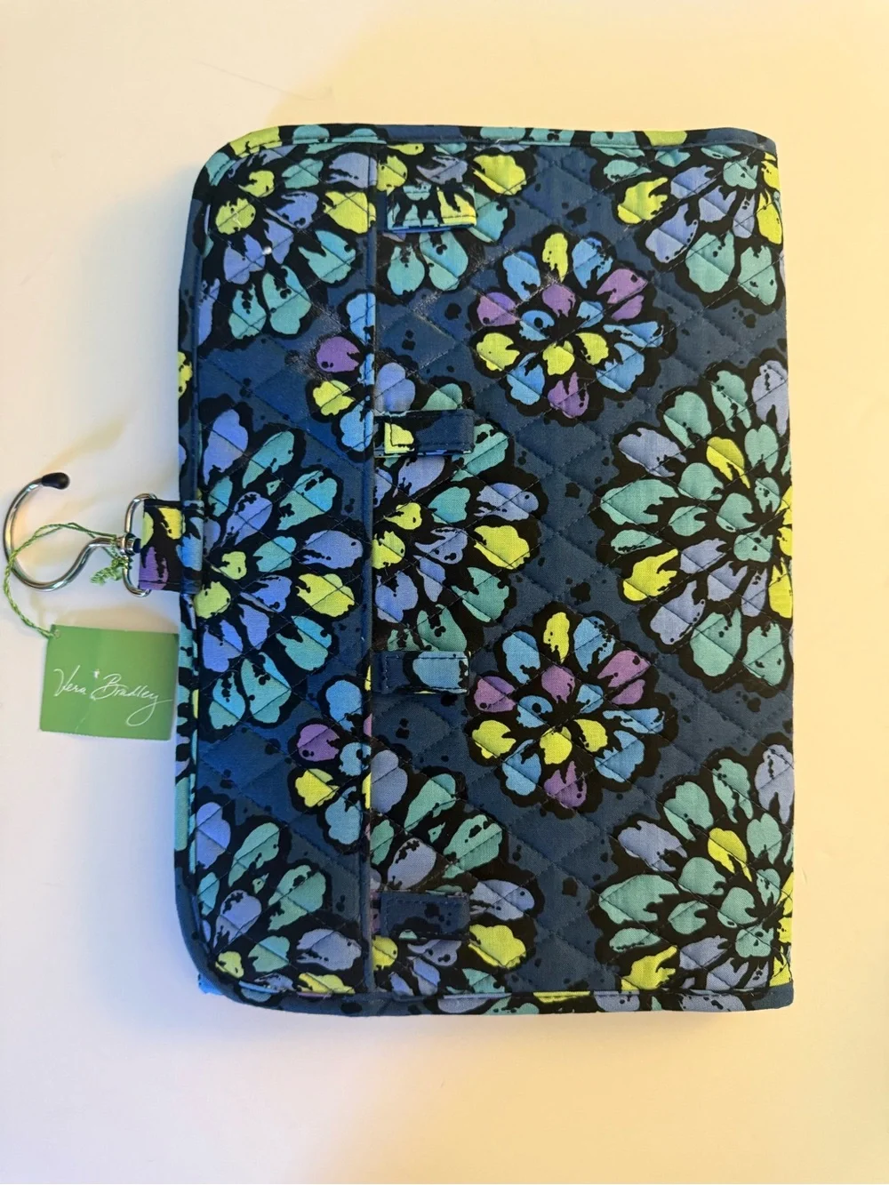 Vera Bradley Navy Floral Hanging Cosmetic Organizer NWT